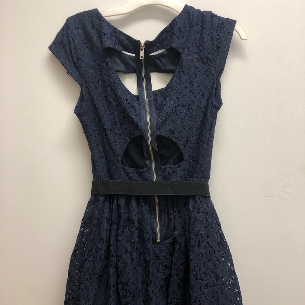 Navy lace dress